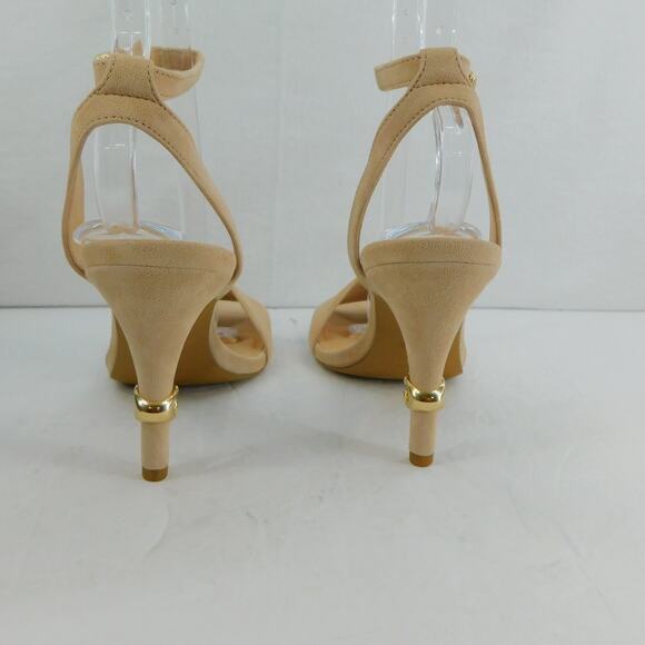 Coach Women's Regina Ankle Strap Sandals Beechwood Suede Heels Size 7 New - Picture 4 of 12